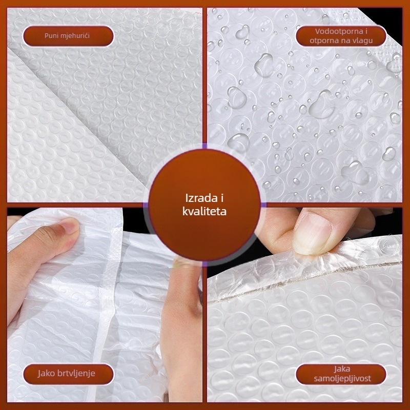Biserna folija za mjehuriće vrećica od 80 g zadebljana vodootporna i mjehurićasta folija za e-trgovinu u oblaku, skladišna logistika, pakiranje, omotnica, prekogranična specijalna ambalaža
