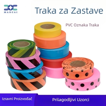Tvornički prilagođena PVC traka za zastave bez ljepila, fluorescentna vrpca, oznaka drveta za vanjsku identifikaciju