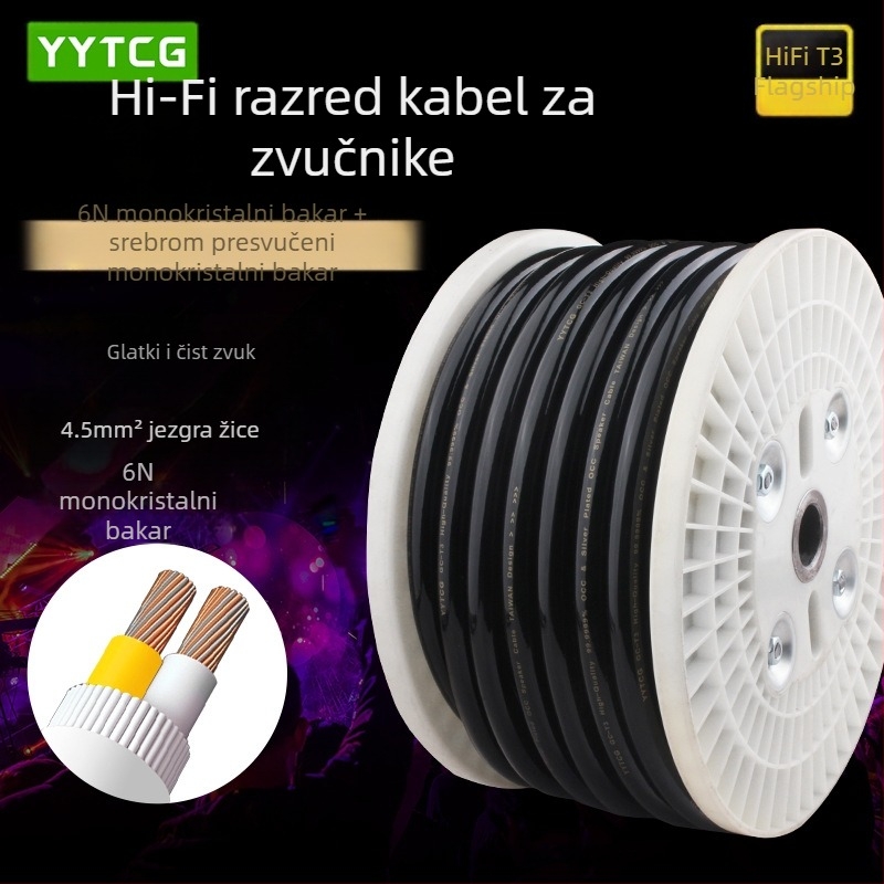 YYTCG linijski zvučnik fever grade audio linija monokristalni bakar posrebreni zvučnik pojačalo snage čisti bakar hifi audio linija raspršena linija