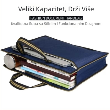 Torba za spise Spot Satchel, vodootporna, od oxfordske tkanine, proširena, dvoslojna, torba za spise velikog kapaciteta