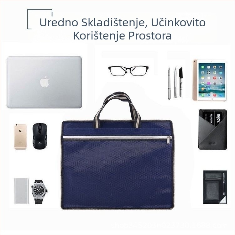 Torba za spise Spot Satchel, vodootporna, od oxfordske tkanine, proširena, dvoslojna, torba za spise velikog kapaciteta