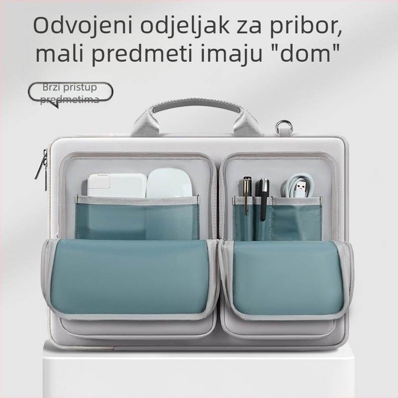 Nova torba za prijenosno računalo s 360-stupanjskom zaštitom i zadebljanom plišanom podstavom, poslovna torba za prijenosno računalo 15,6"