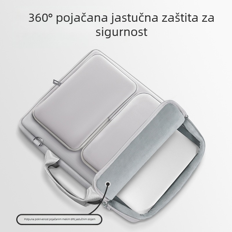 Nova torba za prijenosno računalo s 360-stupanjskom zaštitom i zadebljanom plišanom podstavom, poslovna torba za prijenosno računalo 15,6"