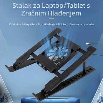 Stalak za prijenosno računalo, baza hladnjaka, podesiva visina, veliki vjetar, aluminijska legura, nosač za hlađenje, zaštita može biti prekogranična