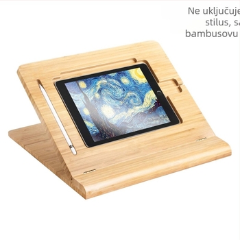 Podesivi stalak za tablet od bambusa s prekograničnim dizajnom, stalak za punjenje mobilnog telefona i tableta, ilustrator, elektronička ploča za crtanje