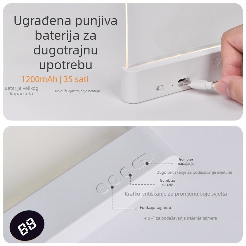 Graffiti education lamp CrossBorder nova prijenosna prozirna svjetiljka za čitanje s kontinuiranim zatamnjivanjem, education lampa s vremenskim ograničenjem