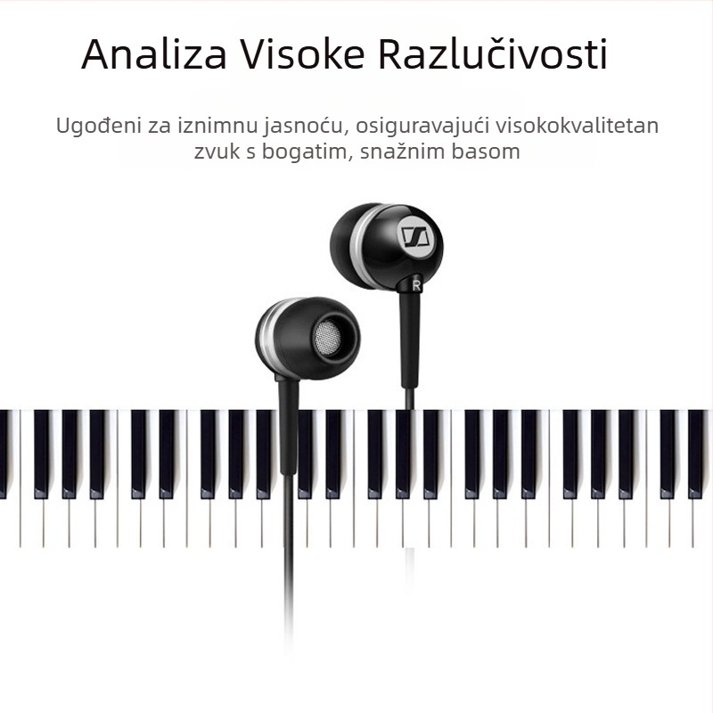 Pogodno za prekogranične Senhai CX300II klasične slušalice u uhu s žicom i pretežkim subwooferom CX400II čepiće za uši