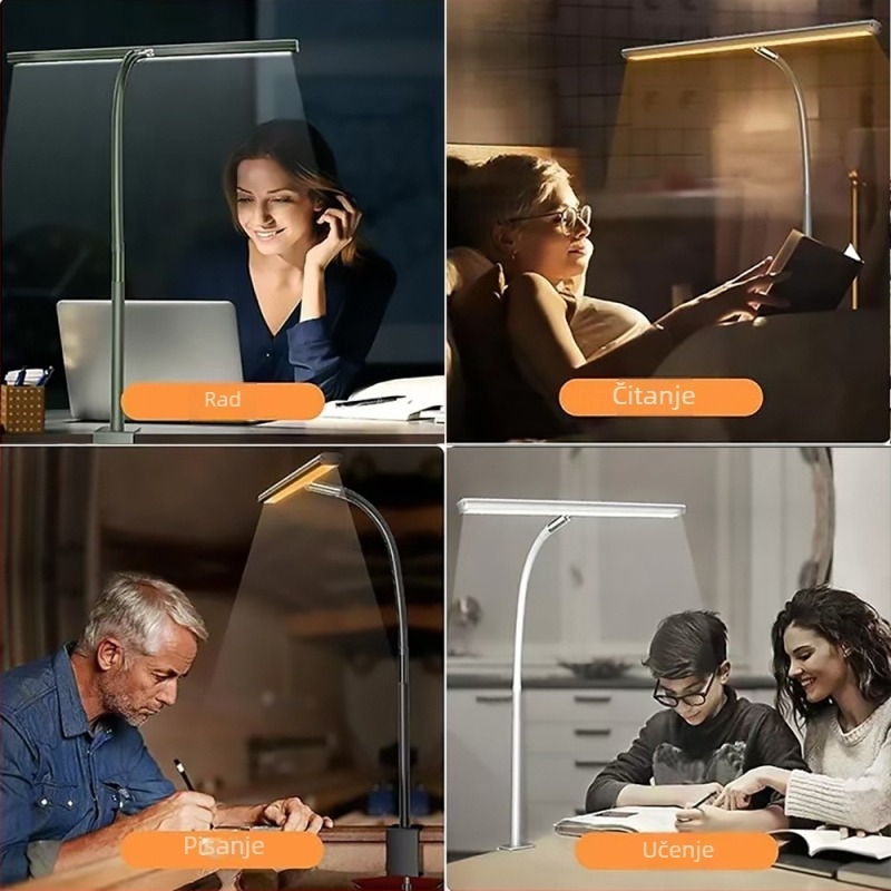 Stolna lampa punog spektra za učenike, zaštita očiju, nacionalni AAA certifikat, lampa s kopčom za učenje, posebna stolna lampa za čitanje