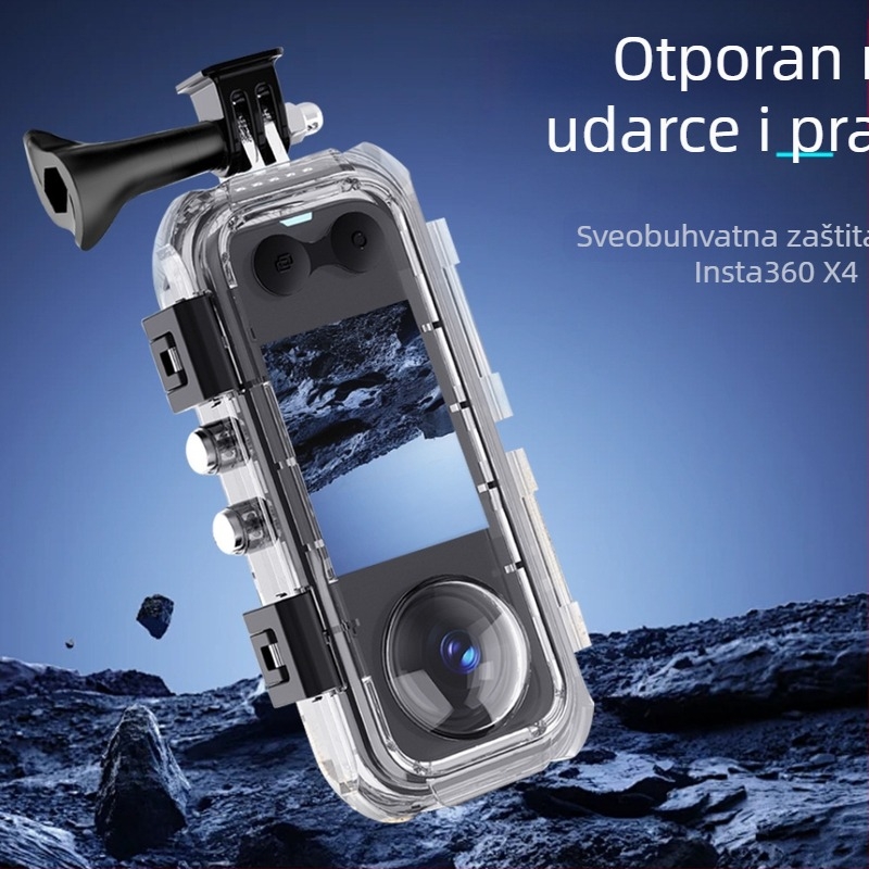 Pogodno za Shadowstone Insta360X4 vodootpornu školjku, pribor za panoramsku akcijsku kameru, nevidljivu zaštitnu školjku za ronjenje.