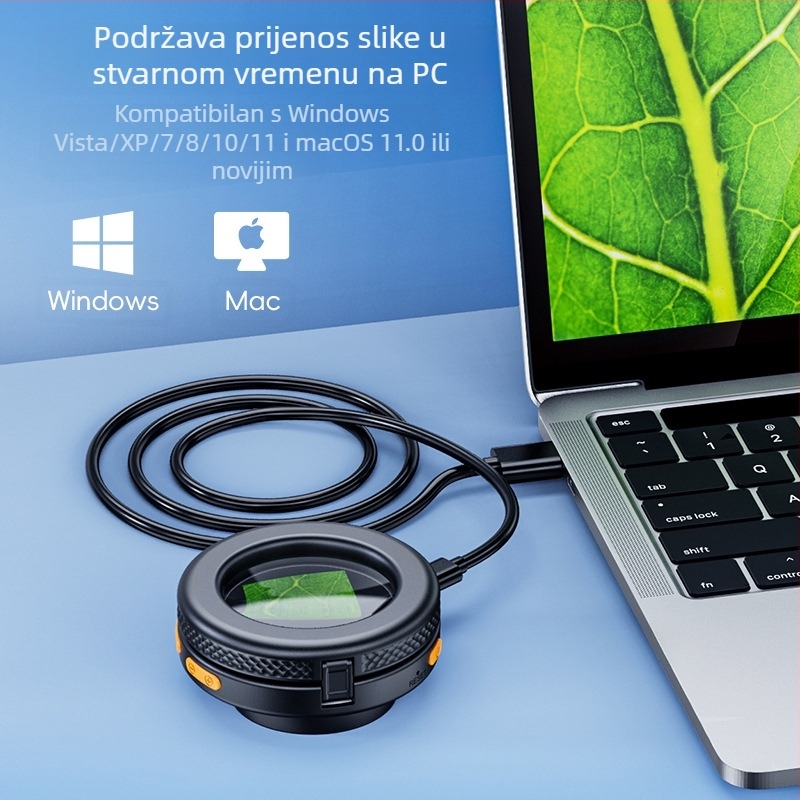 2025 Novi proizvod Prijenosni džepni sklopivi digitalni mikroskop 500X automatsko fokusiranje elektroničko povećalo