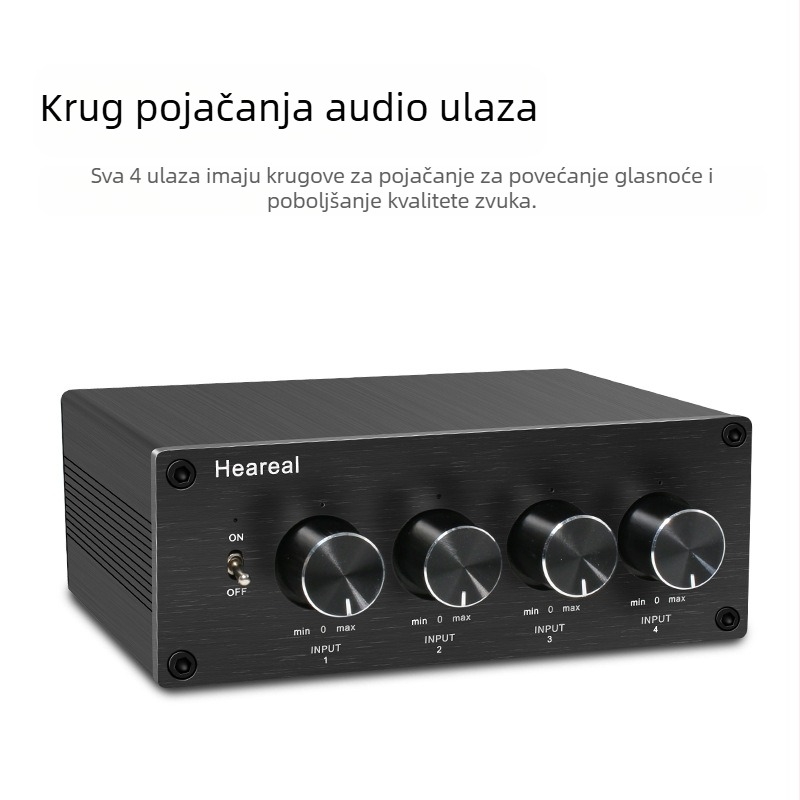 4-u-1-izlazni mikser, višekanalni simultani ulaz, HiFi dvokanalni audio, četverosmjerni ulaz, jednosmjerni izlaz, ugađanje