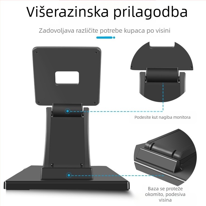 Tri proizvođača strategije 13-17-22-24 inčni nosač za monitor računala s zaslonom osjetljivim na dodir, sklopiva baza za utičnicu