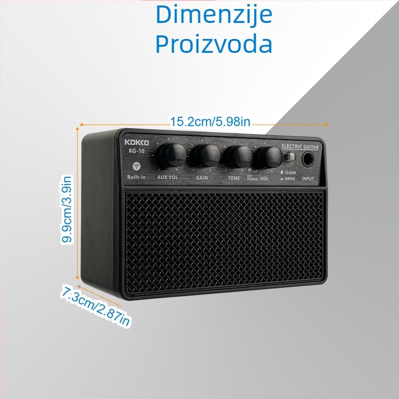 Električna gitara, električni bas zvučnik, pojačalo zvuka 10W, prijenosni mini Bluetooth audio pribor