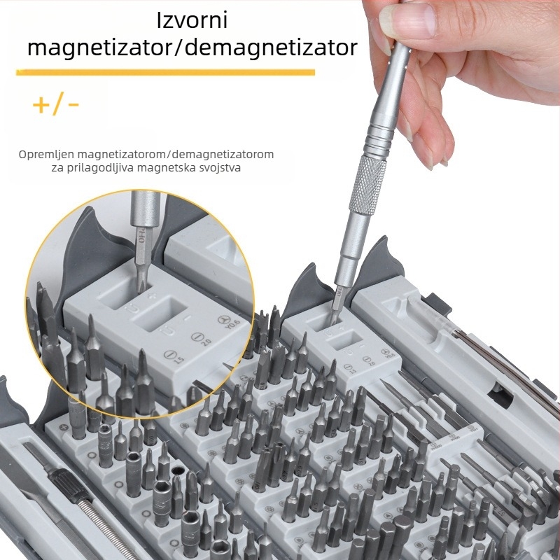 128-dijelni set preciznih odvijača, odijelo, alat za rastavljanje i održavanje strojeva, višenamjenski ručni set odvijača