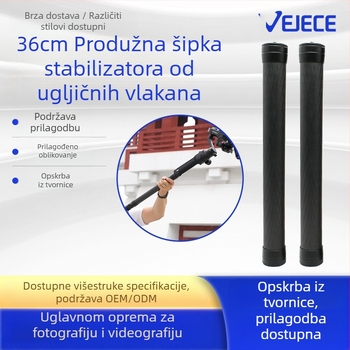 Produžna šipka za snimanje od karbonskih vlakana 36 cm, pomoćna sportska kamera za snimanje s mobilnim telefonom, stabilizator kardana