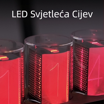E-trgovina Najprodavaniji Amazon Rgb Pseudo-Nixie cijevni sat Stolni kreativni ukrasi Digitalni sat