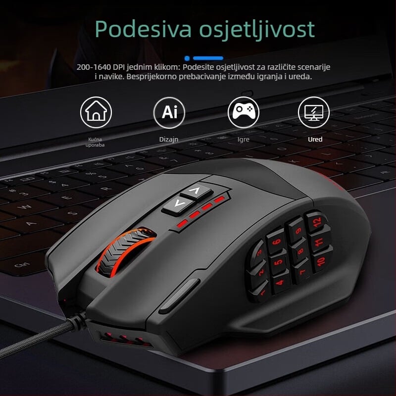 E element X39 elektroničko natjecanje igra miš višestrana tipka makro programiranje herojska liga natjecanje jedenje piletine makro miš