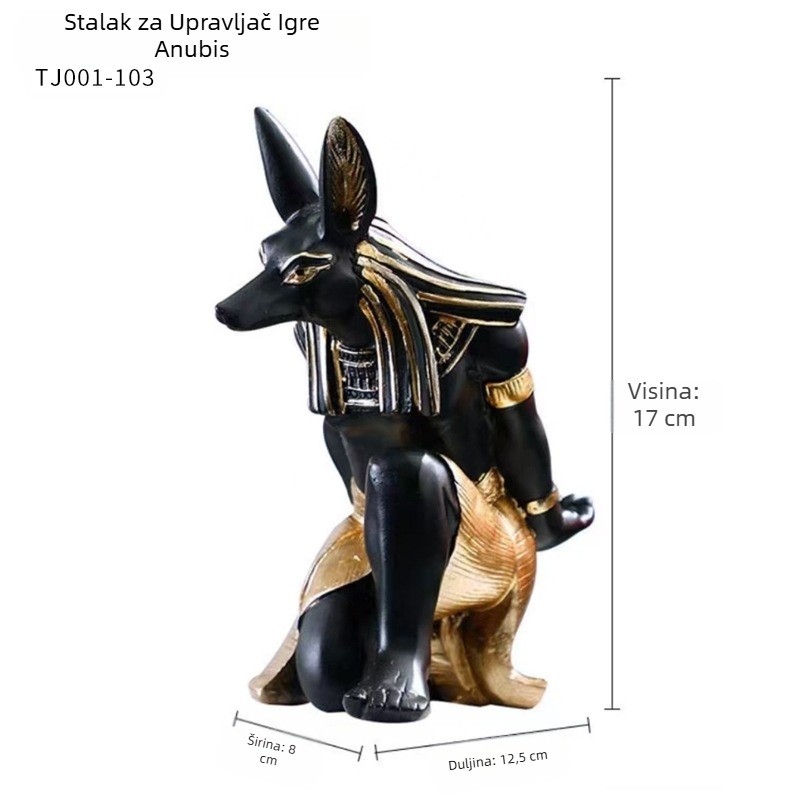 Kreativni Anubis, pasji bog, stalak za mobilne kontrolere igara, stalak za vino, obrti, ukrasi za stolna računala
