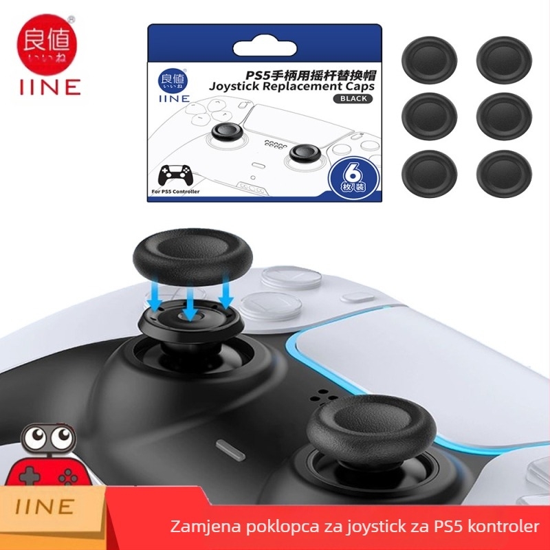 Dobra vrijednost (IINE) Pogodno za Sony PS5 Zamjenska kapica ručke klackalice, zamjenska zaštitna kapica s oštećenjem glave gljive