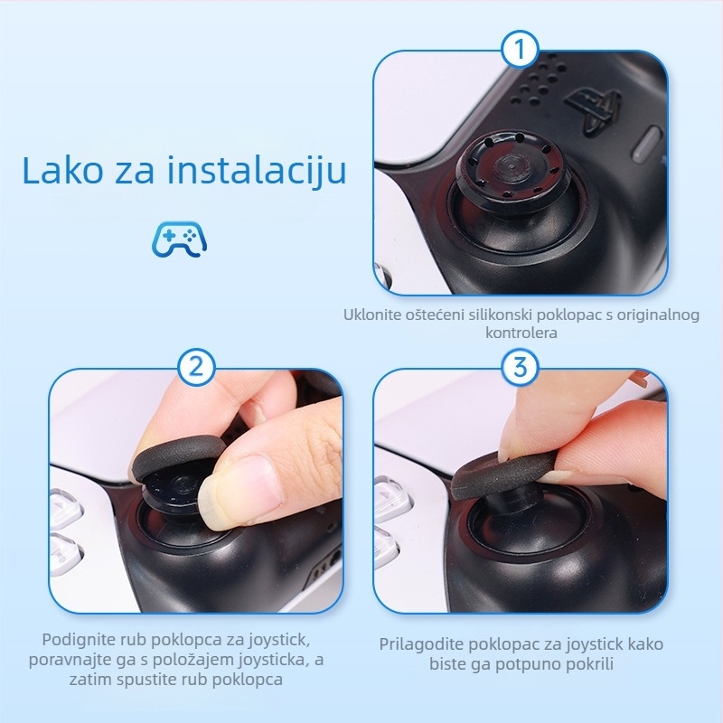 Dobra vrijednost (IINE) Pogodno za Sony PS5 Zamjenska kapica ručke klackalice, zamjenska zaštitna kapica s oštećenjem glave gljive