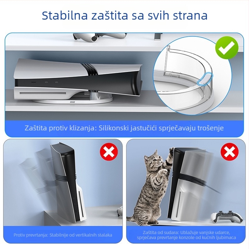 Dobra vrijednost za novac, optički pogon za PS5 Pro, digitalna verzija, horizontalni stalak za pohranu, ravni stalak za igraću konzolu za PS5 Pro