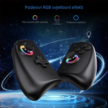 LinYuvo Lianyou prekidač, linijski gamepad, šareni RGB osvijetljeni stražnji gumb, metalna klackalica, lijeva i desna ručka