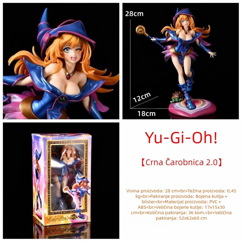 Yu-Gi-Oh Monster Duel Crna mađioničarka Djevojka 2.0 Gk Ornament Magični dvoboj Scena Kutija Figurica