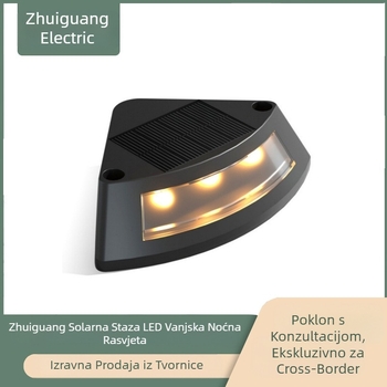 Solarna svjetla za staze Vanjska vodootporna automatska senzorska LED noćna svjetla za dvorište i travnjak, ušteda energije, ekološki dekor