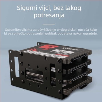 Nosač za proširenje kutije za 3,5-inčni tvrdi disk, univerzalni SATA/IDE, otporan na udarce, otporan na pad, šuplji metalni nosač za odvođenje topline