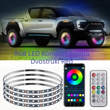 Prekogranična vruća rasprodaja automobilske LED modificirane svjetiljke za glavčinu kotača za terenske vožnje, šarene streamer atmosferske svjetiljke, šarene atmosferske svjetiljke