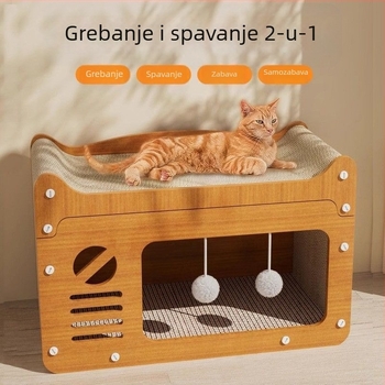 Mačje gnijezdo, daska za grebanje za mačke, integrirani zatvoreni karton, zamjenjiva mačja kandža, kućica za mačke, krevet za mačiće, sofa, pogodno za ekstra veliku veličinu
