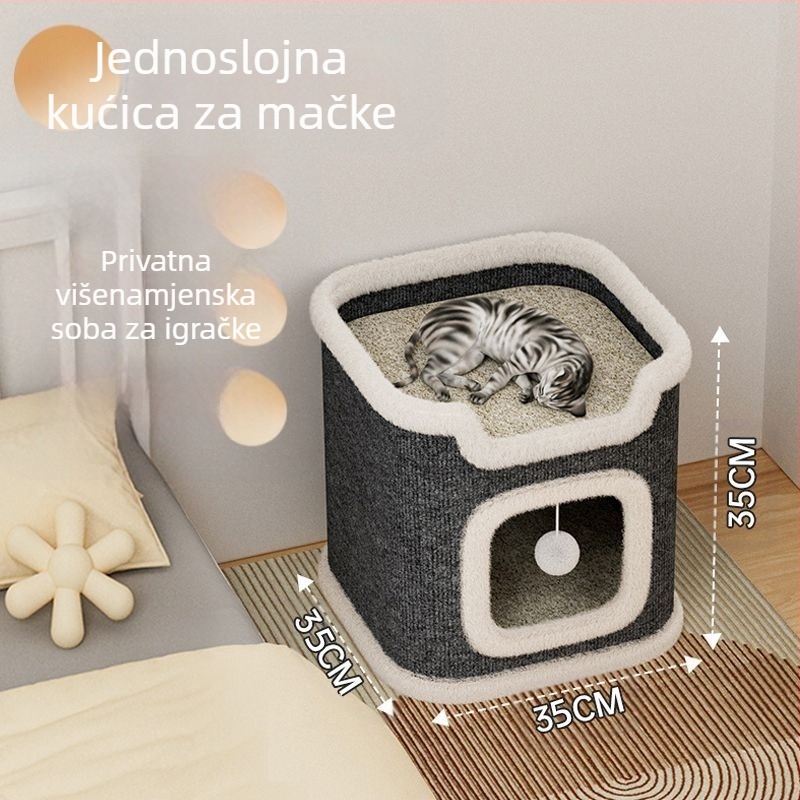 Držač za penjanje mačaka, univerzalna daska za hvatanje, gnijezdo za mačke, veliko, dvoslojno, višeslojno, integrirano, toplo, za rupu u drvetu, otporno na habanje, zima