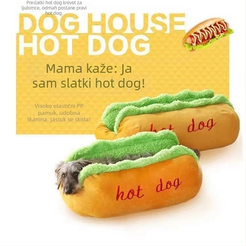Uzgajivačnica hot dogova Mrežasta crvena personalizirana hamburger banana mačka gnijezdo prostirka za spavanje pasa unutarnja jesenska i zimska uzgajivačnica za duboki san