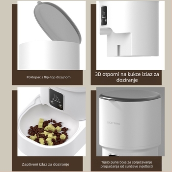 Automatski hranilica za kućne ljubimce za mačke, kvantitativno mjerenje vremena, inteligentna hrana za mačke, hrana za pse, daljinsko upravljanje, WIFI Bluetooth, stroj za hranjenje