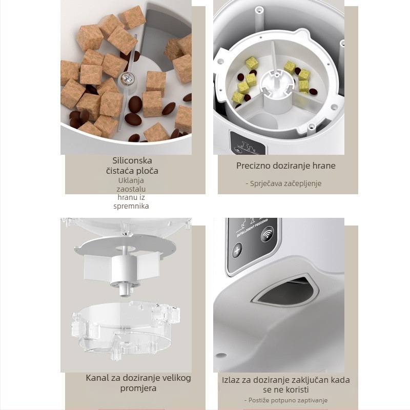 Automatski hranilica za kućne ljubimce za mačke, kvantitativno mjerenje vremena, inteligentna hrana za mačke, hrana za pse, daljinsko upravljanje, WIFI Bluetooth, stroj za hranjenje