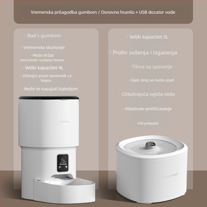 Automatski hranilica za kućne ljubimce za mačke, kvantitativno mjerenje vremena, inteligentna hrana za mačke, hrana za pse, daljinsko upravljanje, WIFI Bluetooth, stroj za hranjenje