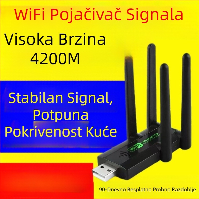 Poboljšanje WiFi signala, bežični produživač signala, pojačalo, uvećani mrežni usmjerivač, pretvarač, repetitor