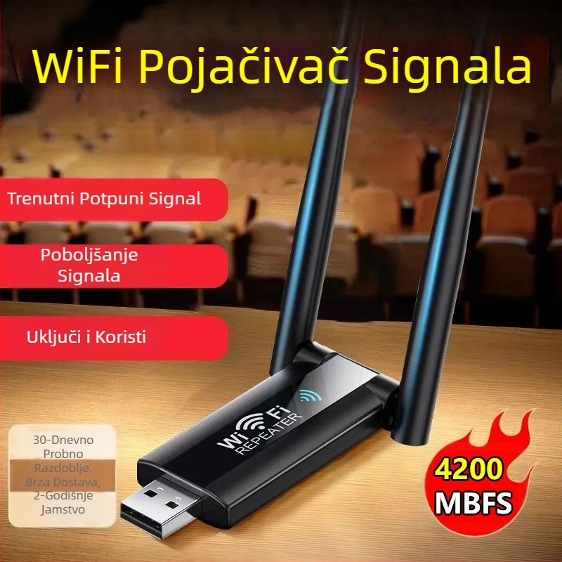 Poboljšanje WiFi signala, bežični produživač signala, pojačalo, uvećani mrežni usmjerivač, pretvarač, repetitor