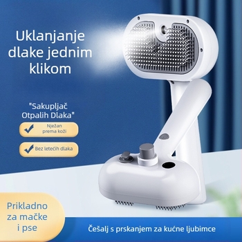 Češalj za masažu kućnih ljubimaca u spreju CrossBorder, češalj na paru za mačke, češalj za dlaku, češalj za uklanjanje otpale dlake za mačke