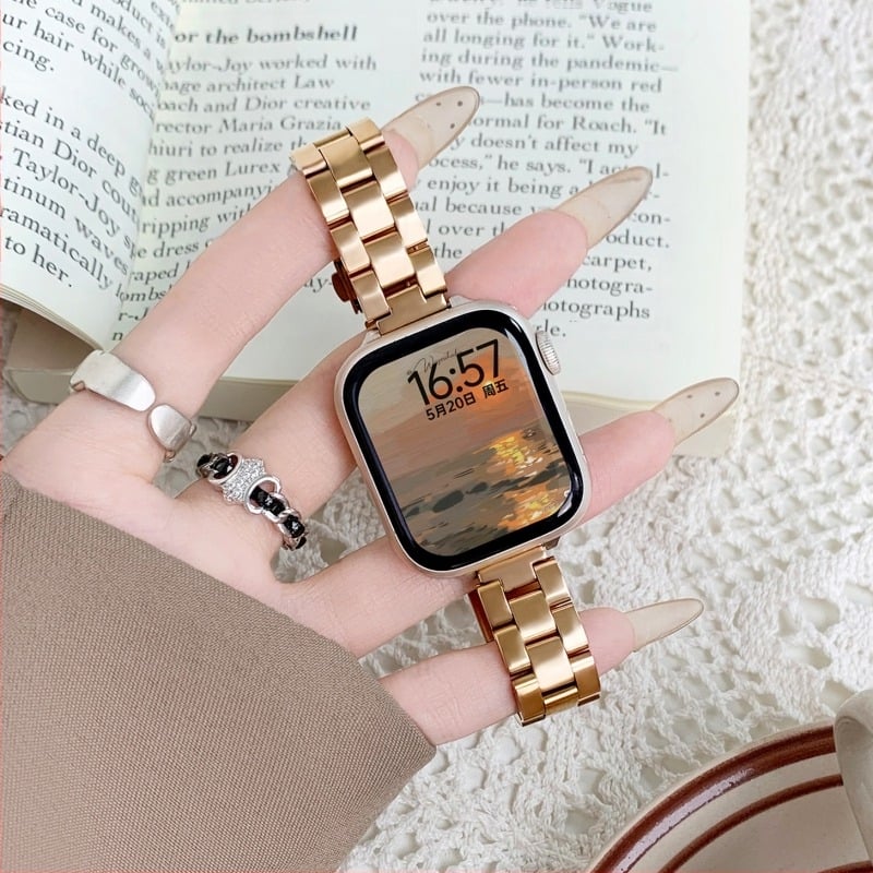 Za iWatch remen napredni sense metalni tri čelični pametni Apple Watch remen sportski za muškarce i žene Ultra2