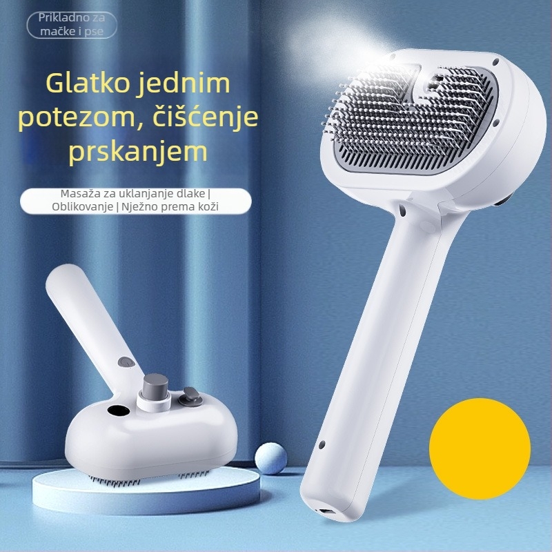 Češalj za kućne ljubimce u spreju Češalj za mačke Češalj za pse Češalj za kućne ljubimce Češalj za uklanjanje dlaka jednim gumbom Pribor za kućne ljubimce