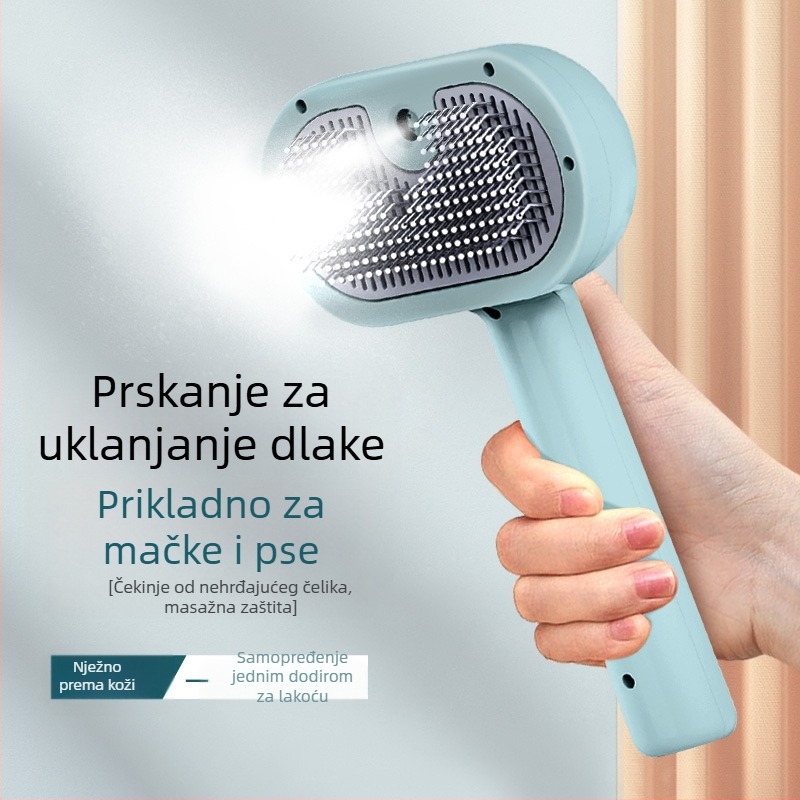 Češalj za kućne ljubimce u spreju Češalj za mačke Češalj za pse Češalj za kućne ljubimce Češalj za uklanjanje dlaka jednim gumbom Pribor za kućne ljubimce