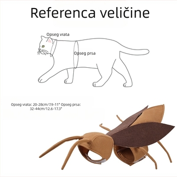 Blagdanski kostimi za pse, Kostimi za transformaciju žohara, Slatki kostimi za Noć vještica za mačke, Dodaci za mačke, Kostimi za transformaciju, Smiješna odjeća