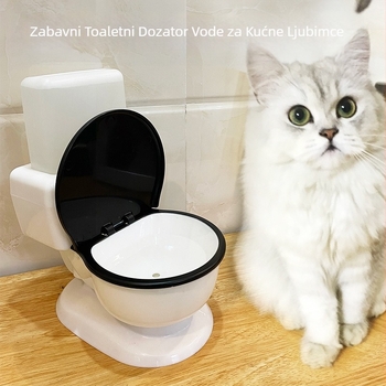 Smiješna fontana za piće za kućne ljubimce, mačji WC, mali pas, plišani automatski protok, isključena fontana za piće, artefakt