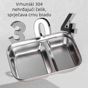 Nova zdjela za mačke od nehrđajućeg čelika 304 s dvostrukom zdjelom za hranu i vodu, integrirana zaštita vrata zdjele za mačke, antidetonacijska hrana za kućne ljubimce, veleprodaja