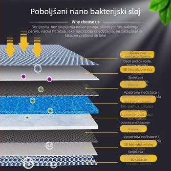Filter za akvarij, pamučni filter, visokopropusni zadebljani biokemijski pamučni filter za akvarij
