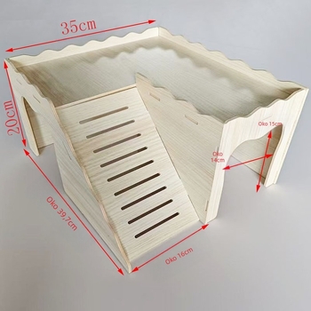 Dvorac od zečeva Drveni krevet Zamorac Drvena kućica za zečeve Gnijezdo za izbjegavanje zečeva Totoro Spuštene uši Igra za zečeve Kućica od punog drveta Veliko gnijezdo