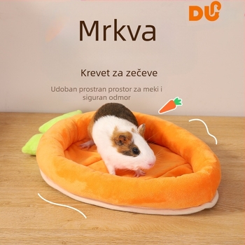 Nova CrossBorder podloga za ležanje s mrkvom i zecom za zimu, topla prostirka za zečeve, protiv ugriza, patuljasti zečevi, činčile, zamorci