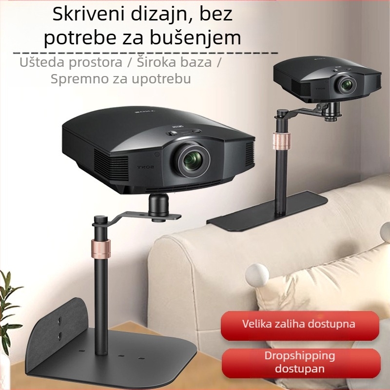 Nosač projektora bez rupa, skriveni metalni noćni kauč, glava s polarnom rižinom maticom, univerzalni stolni nosač