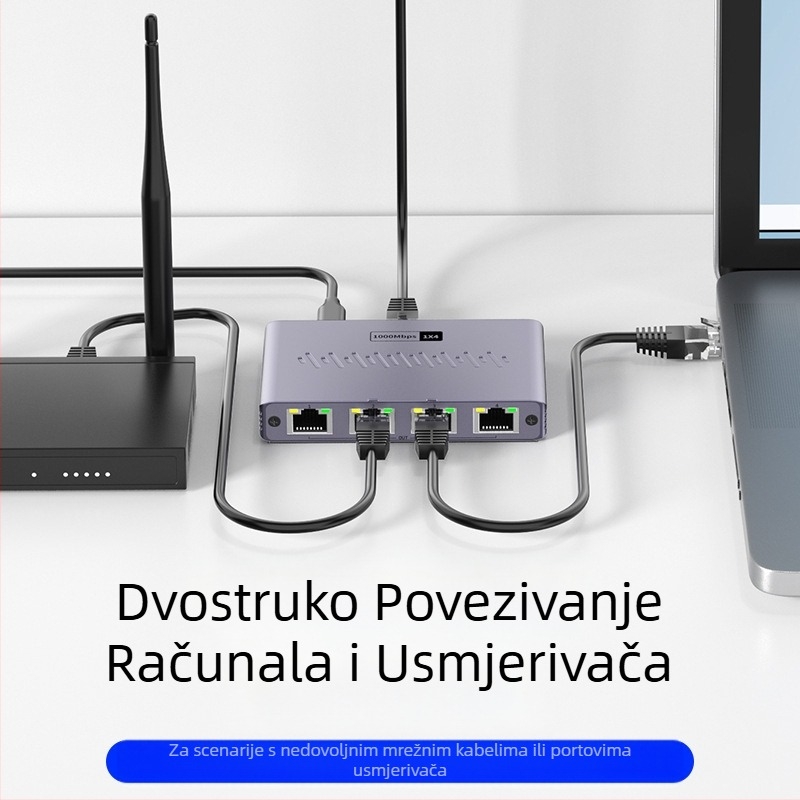 Gigabitni mrežni kabelski razdjelnik, gigabitni mrežni razdjelnik, računalni TV usmjerivač